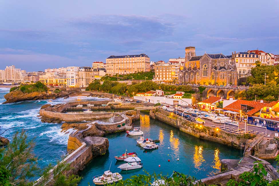 La marina de Biarritz au Pays Basque en France
