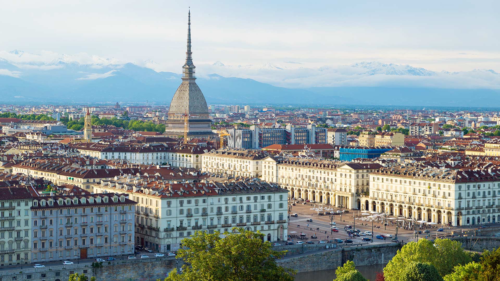 Vue sur la ville de Turin 