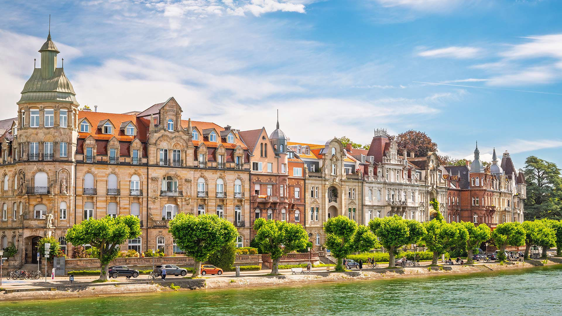 La Seestrasse à Constance, sur le bord du lac (Bade-Wurtemberg, Allemagne)